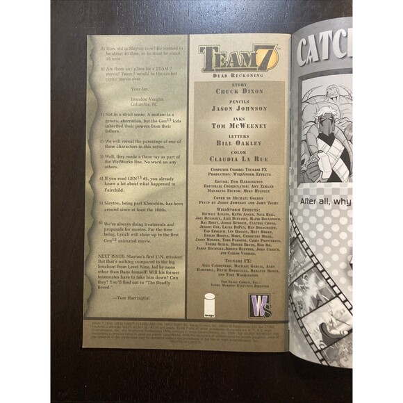 TEAM X & Team 7: Set of 3 Image/Marvel Comics (1995-96) Dead Reckoning 1st Print - Picture 10 of 15